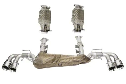 Soul Performance Sport Cat-Back Exhaust System Package with Slash Cut Polished Chrome Tips (20-26 Corvette C8 w/ NPP Dual Mode Exhaust, Excluding Z06)