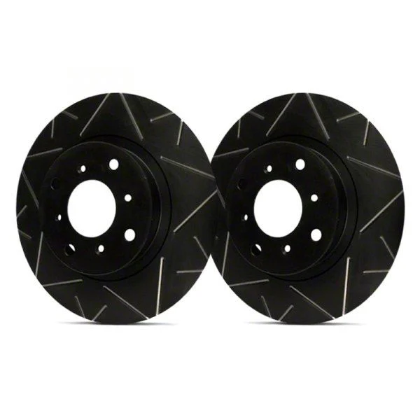 SP Performance Peak Series Slotted 6-Lug Rotors with Black ZRC Coating; Rear Pair (19-26 RAM 1500)