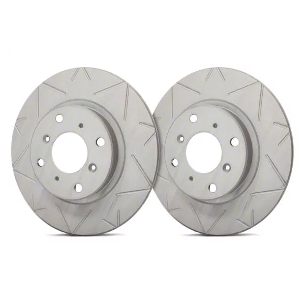 SP Performance Peak Series Slotted 6-Lug Rotors with Gray ZRC Coating; Front Pair (19-26 RAM 1500)