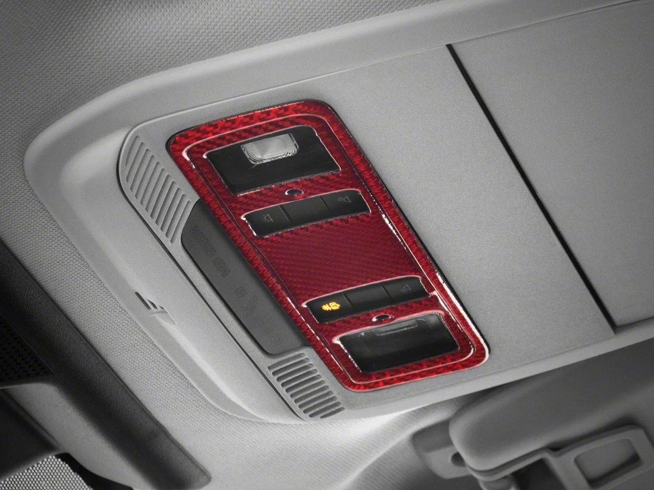 SpeedForm Reading Light Trim; Red Carbon Fiber (21-25 Mustang Mach-E)