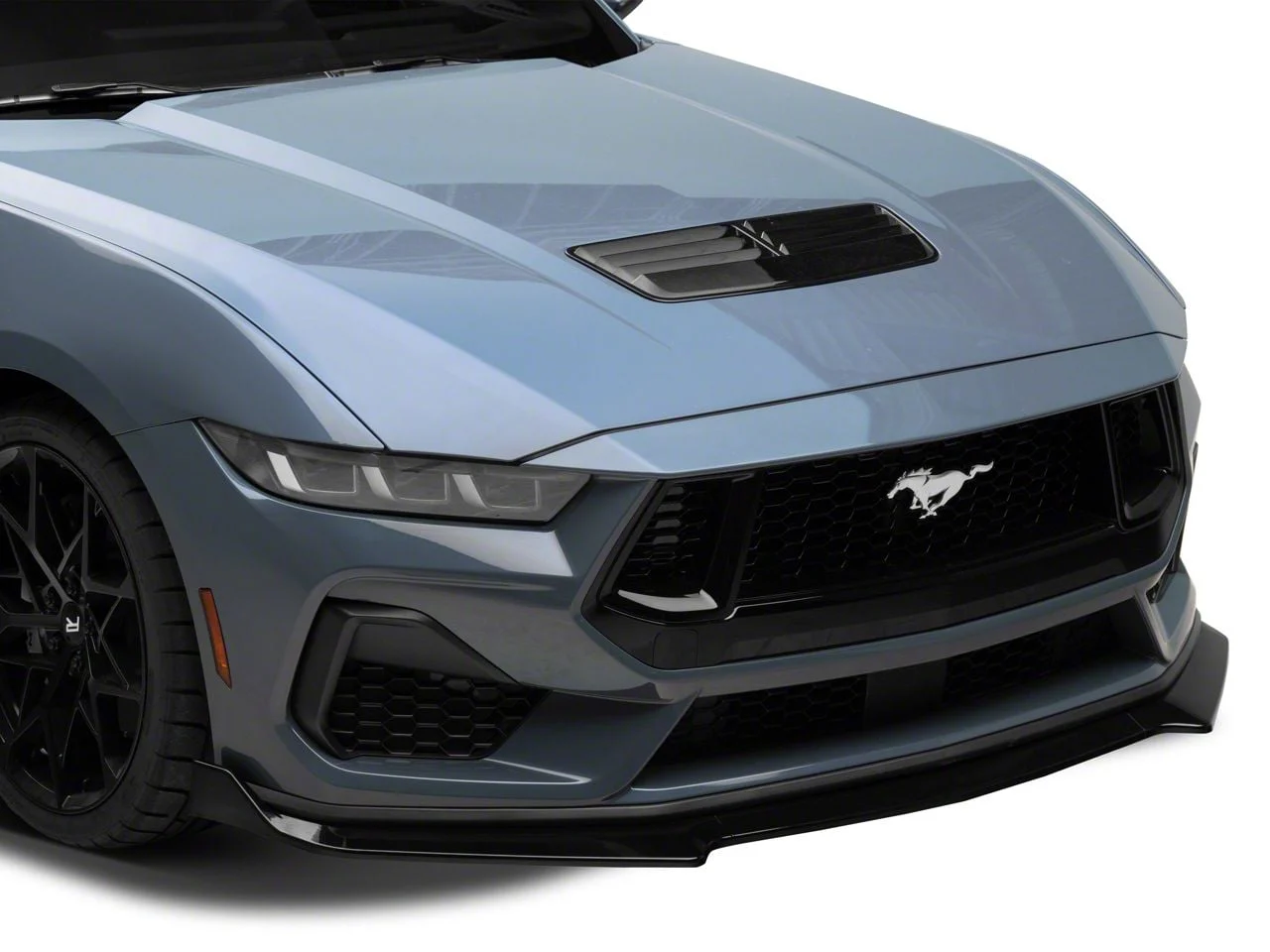 SpeedForm 3-Piece Chin Spoiler; Gloss Black (24-26 Mustang GT w/o Performance Pack, EcoBoost w/o Performance Pack)