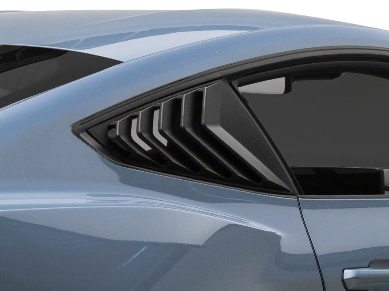 SpeedForm Sport Quarter Window Louvers; Matte Black (24-26 Mustang Fastback)