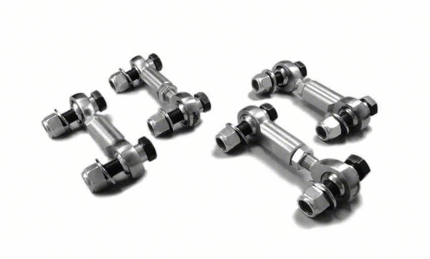 Steinjager Adjustable Duty Front and Rear Sway Bar End Links; Chromoly Heims (05-13 Corvette C6)