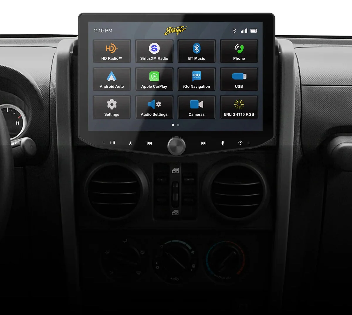 Stinger Off-Road STH10JKX HORIZON10 10" Radio Kit for 07-18  Jeep Wrangler JK