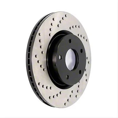 StopTech Sport Cross-Drilled 8-Lug Rotor; Rear Passenger Side (07-10 Sierra 3500 HD SRW)