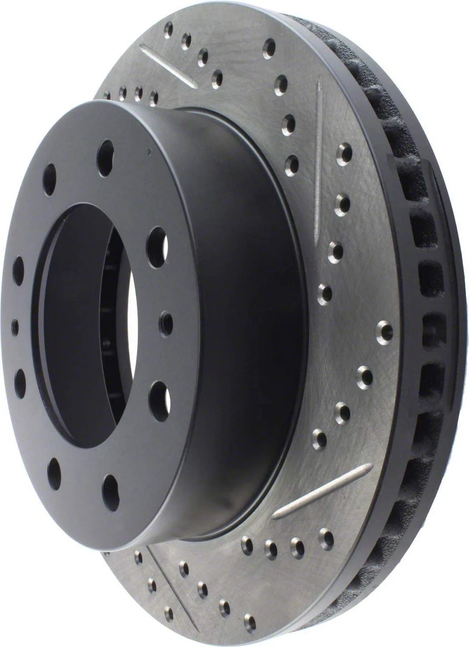 StopTech Sport Drilled and Slotted 8-Lug Rotor; Front Driver Side (07-10 Sierra 3500 HD)