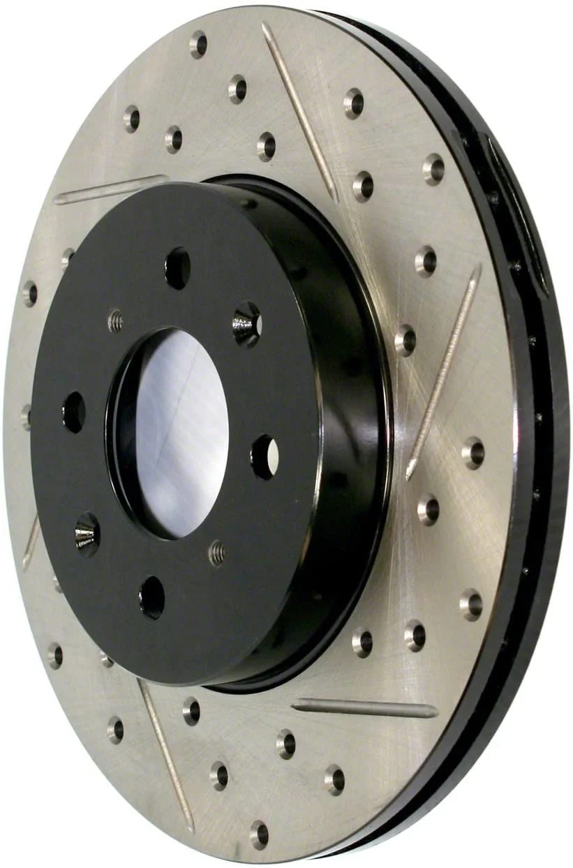 StopTech Sport Drilled and Slotted 8-Lug Rotor; Front Driver Side (11-19 Sierra 3500 HD)