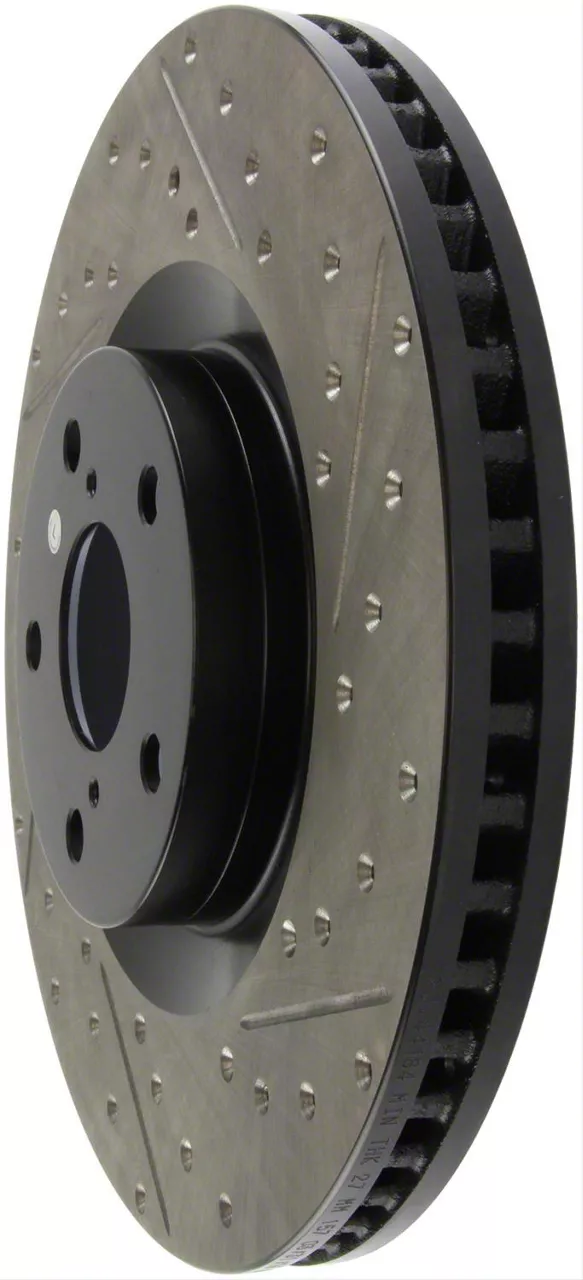 StopTech Sport Drilled and Slotted 8-Lug Rotor; Rear Passenger Side (11-19 Sierra 3500 HD SRW)