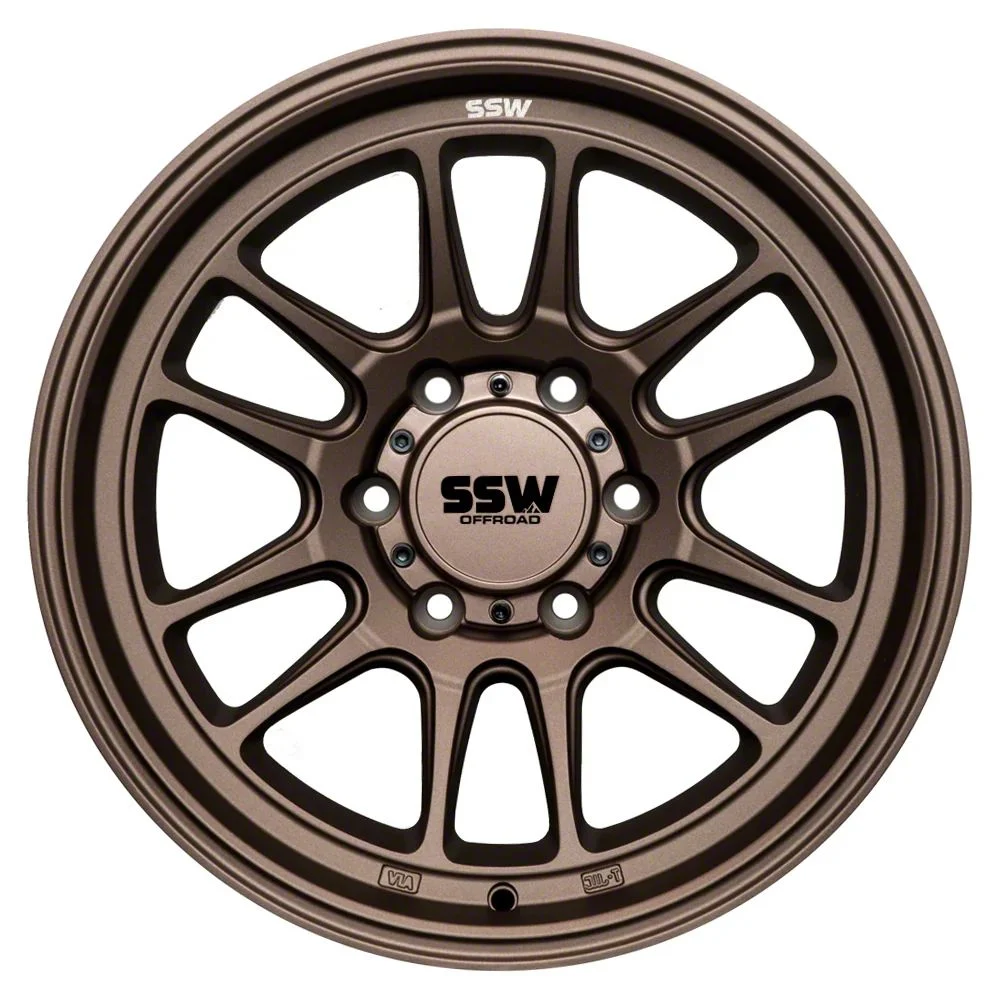 SSW Off-Road Wheels Raptor Matte Bronze 6-Lug Wheel; 17x9; -12mm Offset (07-13 Silverado 1500)