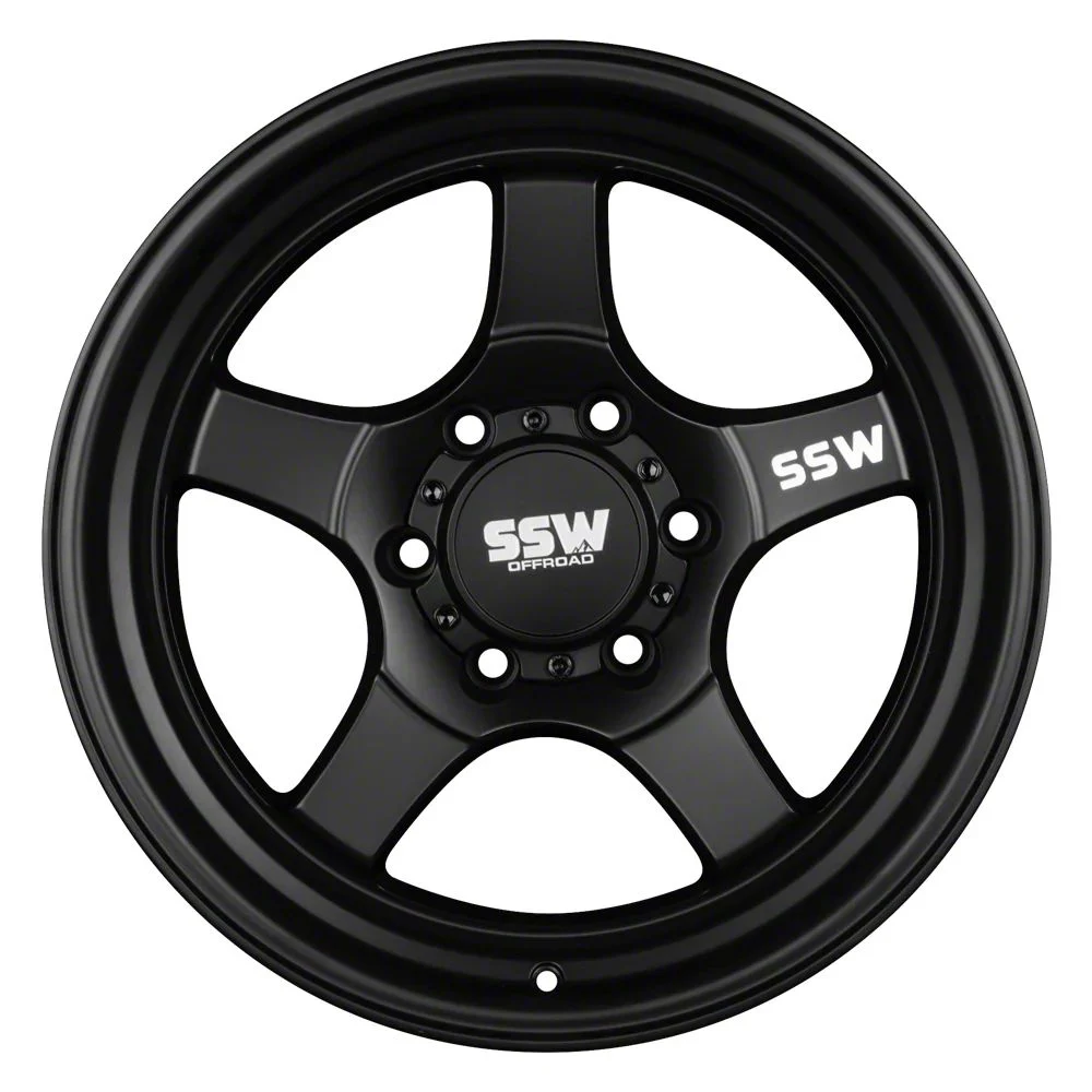 SSW Off-Road Wheels Stryker Matte Black 6-Lug Wheel; 17x9; -25mm Offset (07-13 Silverado 1500)