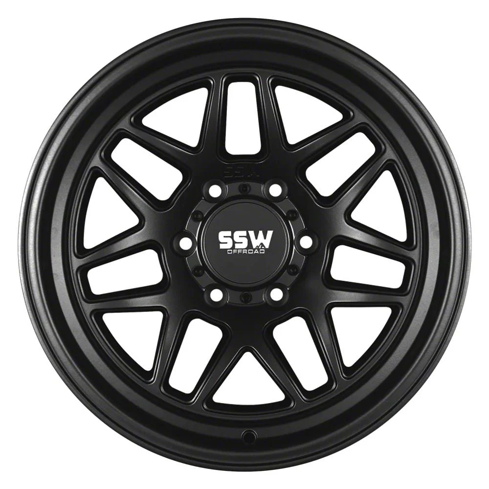 SSW Off-Road Wheels Sierra Matte Black 6-Lug Wheel; 17x9; -25mm Offset (07-14 Yukon)