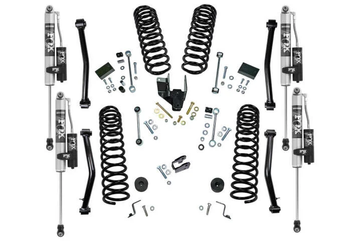 RealTruck Superlift K184FX 4" Dual Rate Coil Lift Kit with Fox 2.0 Reservoir Shocks for 18-23 Jeep Wrangler JL Unlimited 4-Door