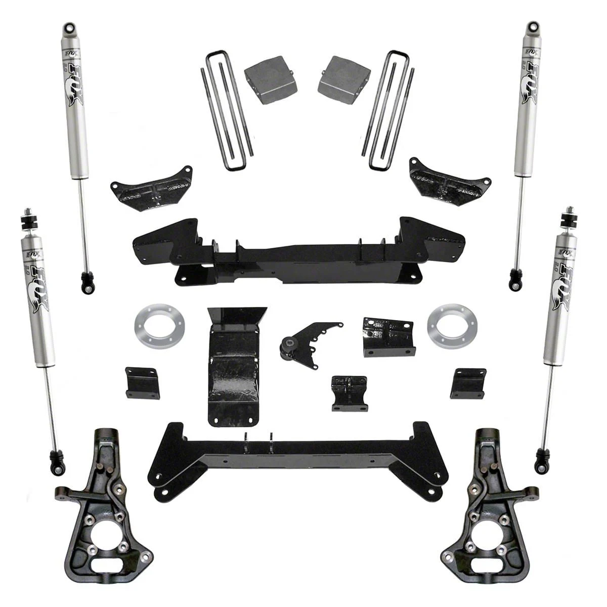 SuperLift 6-Inch Knuckle Suspension Lift Kit with FOX Shocks (07-10 4WD Sierra 2500 HD)