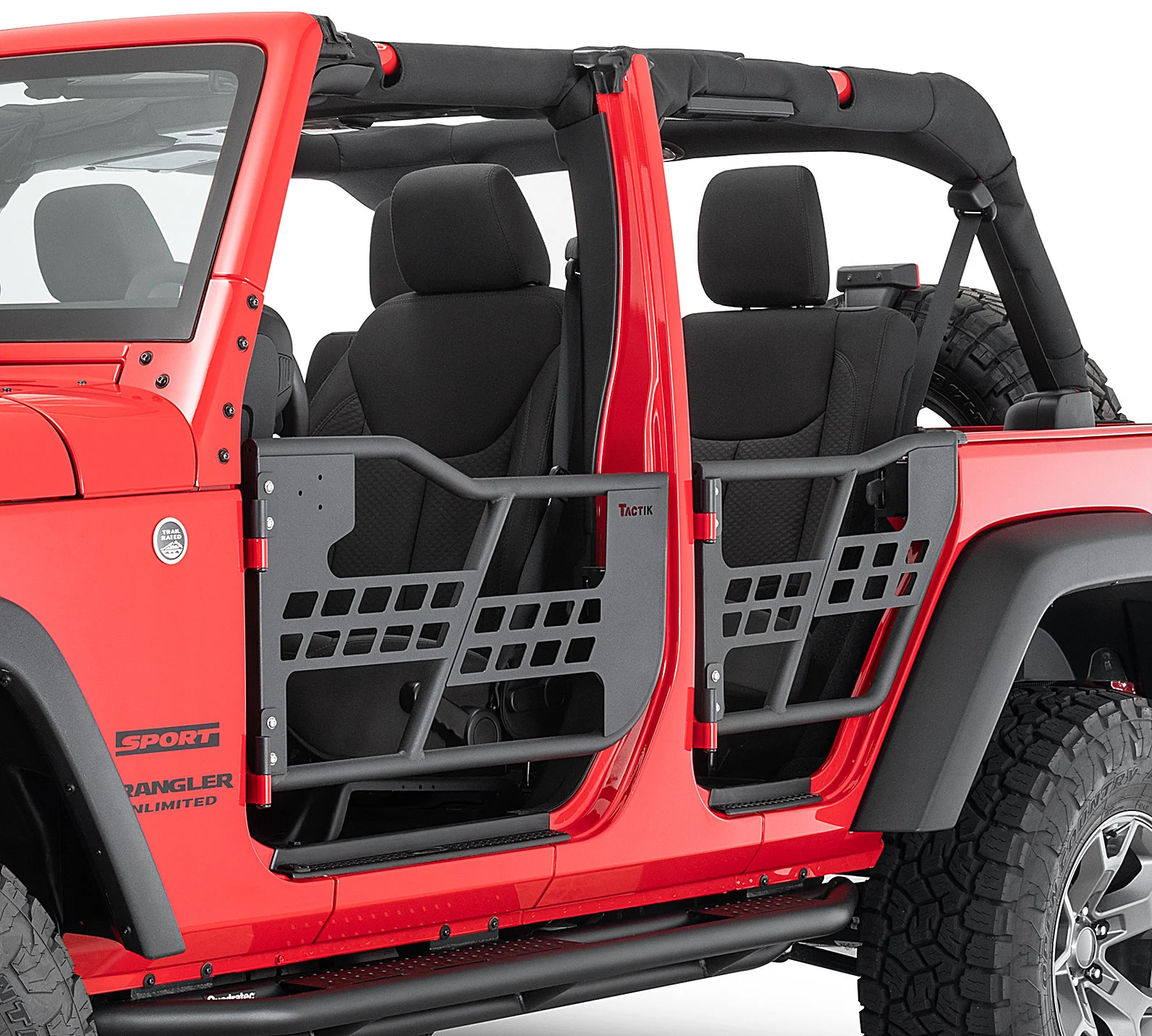 TACTIK  Tube Doors for 07-18 Jeep Wrangler JK Rear Tube Doors for 07-18 Jeep Wrangler JK