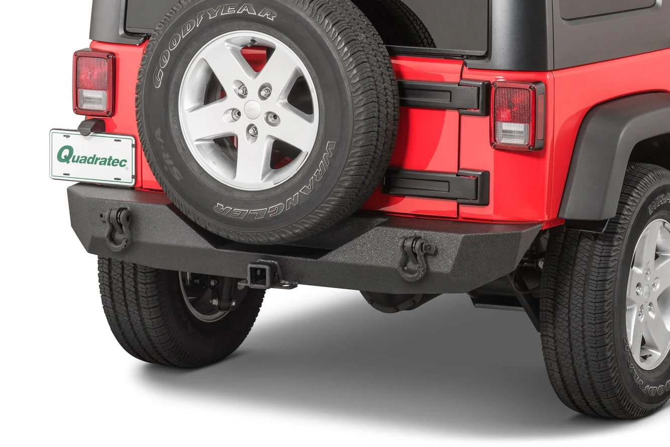 TACTIK  HD Rear Bumper with 2" Receiver Hitch for 07-18 Jeep Wrangler JK