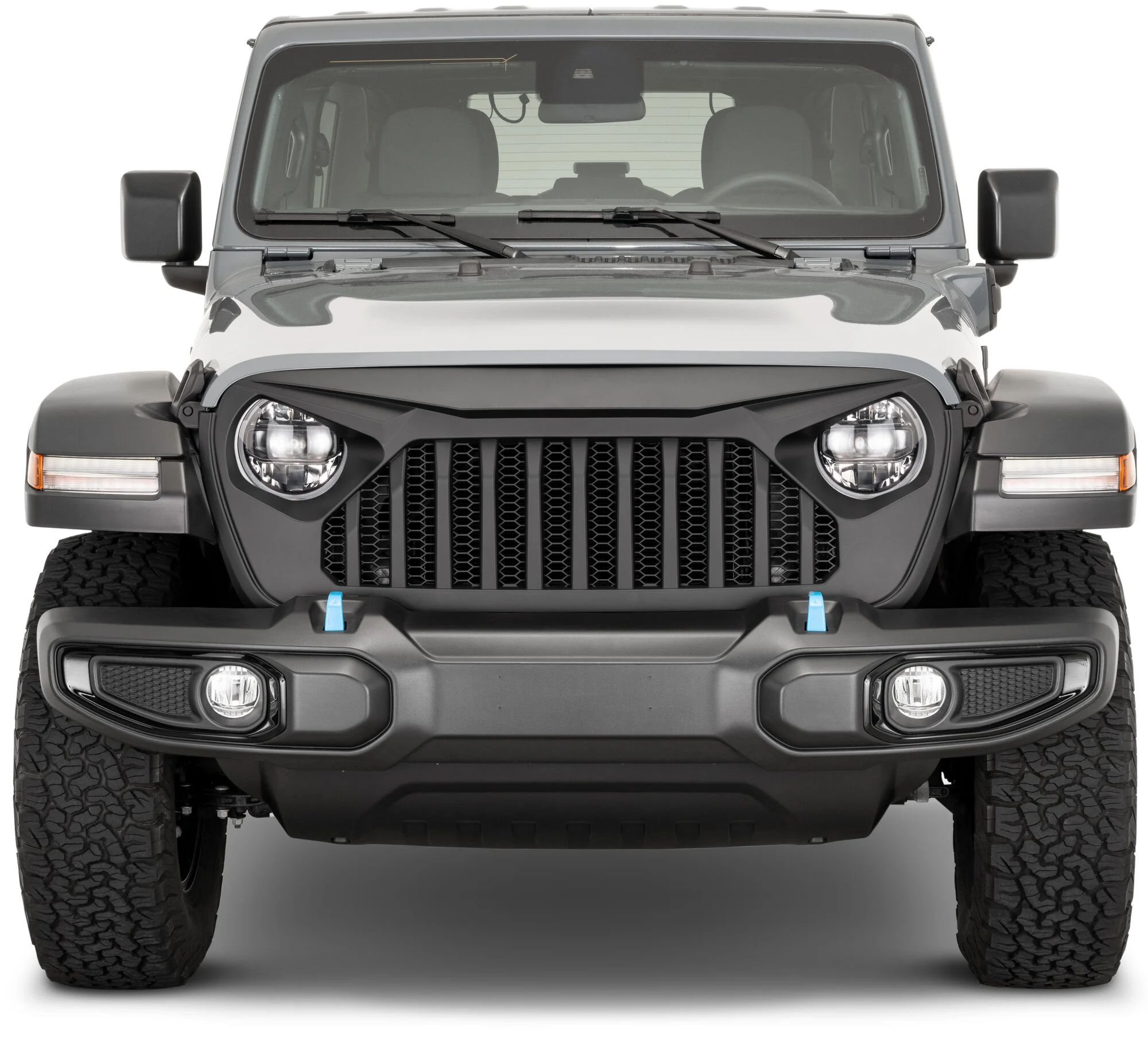 TACTIK  Great White Shark Grille for 18-25 Jeep Wrangler JL & 20-25 Jeep Gladiator JT w/o TrailCam