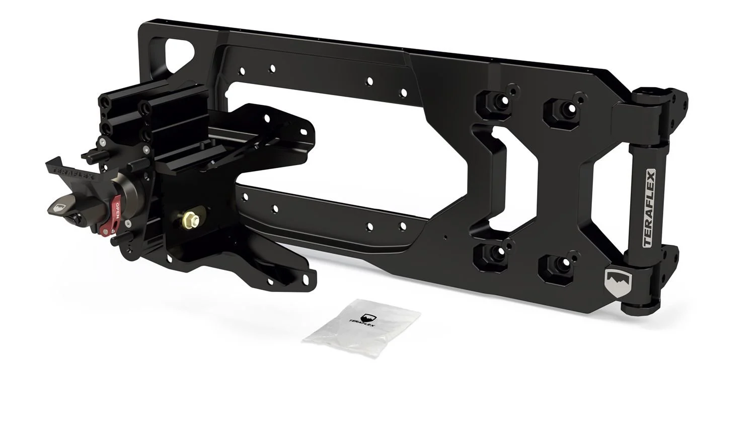 Teraflex 4838920 Alpha HD Hinged Spare Tire Carrier & Adjustable Spare Tire Mount Kit For 18-24 Jeep Wrangler JL