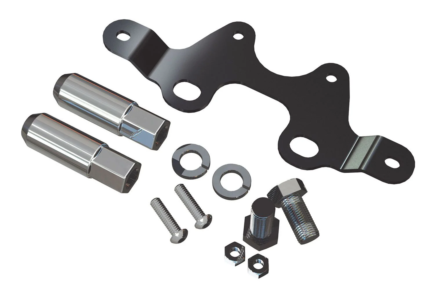 Teraflex 4838162 Alpha License Plate & 3rd Brake Light Mount Kit w/ Lug Nuts for 07-18 Jeep Wrangler JK