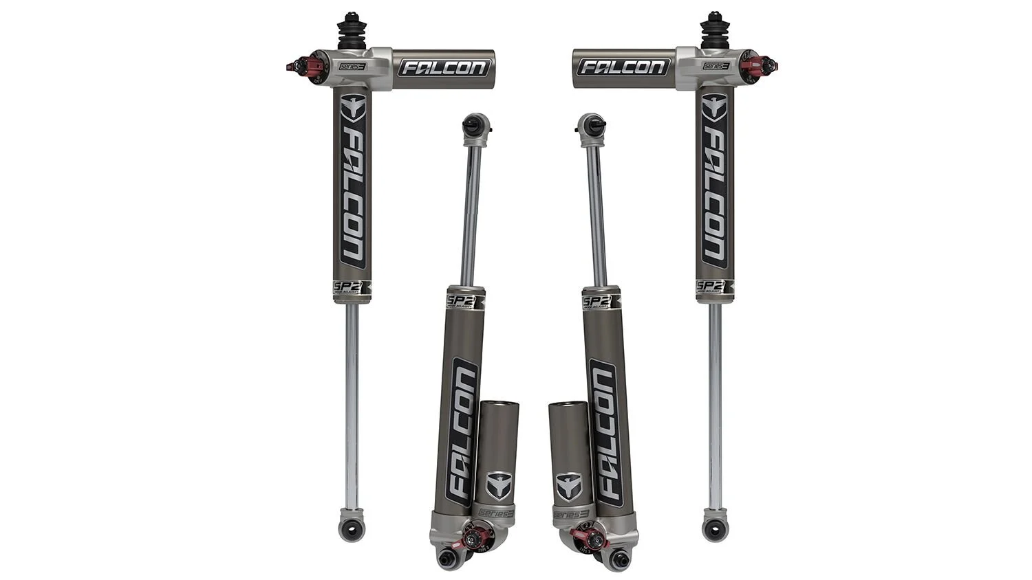 Teraflex  Falcon SP2 3.3 Fast Adjust Piggyback Shock Kit for 07-18 Jeep Wrangler JK for 07-18 Jeep Wrangler JK Unlimited 4-Door with 5-6" Lift
