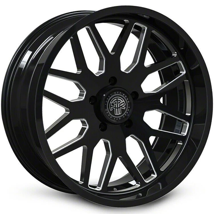 Thret Offroad Monarch Gloss Black Milled 6-Lug Wheel; 20x10; -21mm Offset (04-08 F-150)