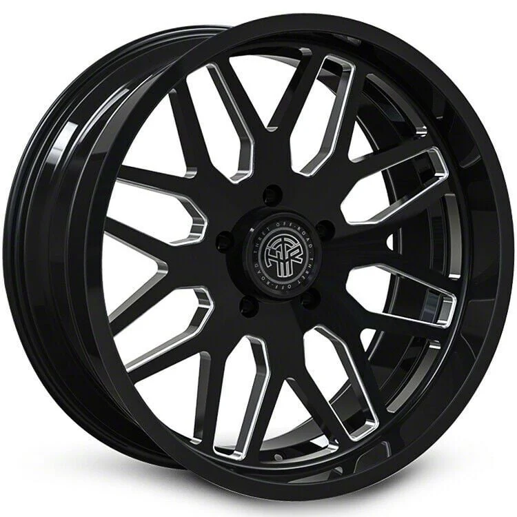 Thret Offroad Monarch Gloss Black Milled 6-Lug Wheel; 20x10; -21mm Offset (09-14 F-150)