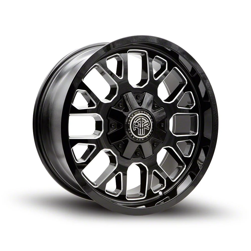 Thret Offroad Attitude Gloss Black Milled 6-Lug Wheel; 20x9; -12mm Offset (21-26 F-150)