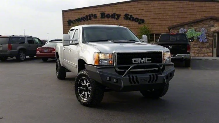 Throttle Down Kustoms Pre-Runner Front Bumper; Bare Metal (07-14 Sierra 3500 HD)