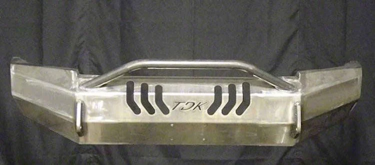 Throttle Down Kustoms Push Bar Front Bumper; Bare Metal (20-23 Sierra 3500 HD)