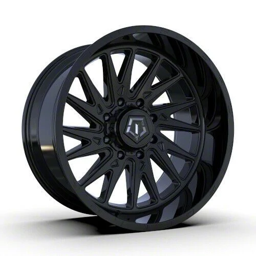 TIS 547B Gloss Black 8-Lug Wheel; 24x12; -44mm Offset (07-10 Sierra 3500 HD SRW)