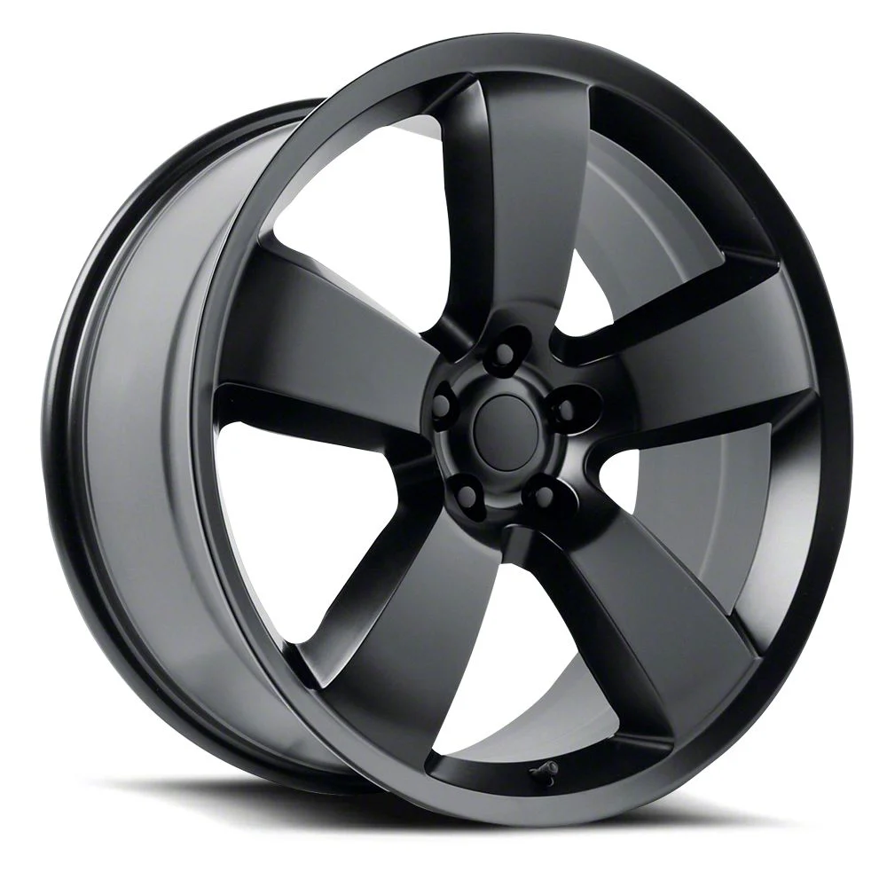 Charger SRT-8 Satin Black Wheel; 22x9; 18mm Offset (08-23 RWD Challenger)