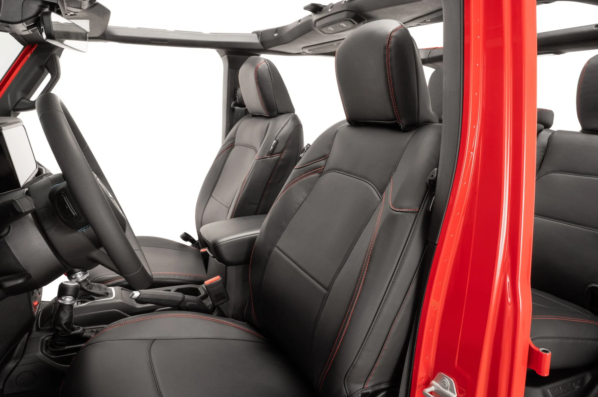 Tru-Fit  Eco Leather Front & Rear Seat Covers for 20-25 Jeep Gladiator JT without Rear Seat Center Armrest
