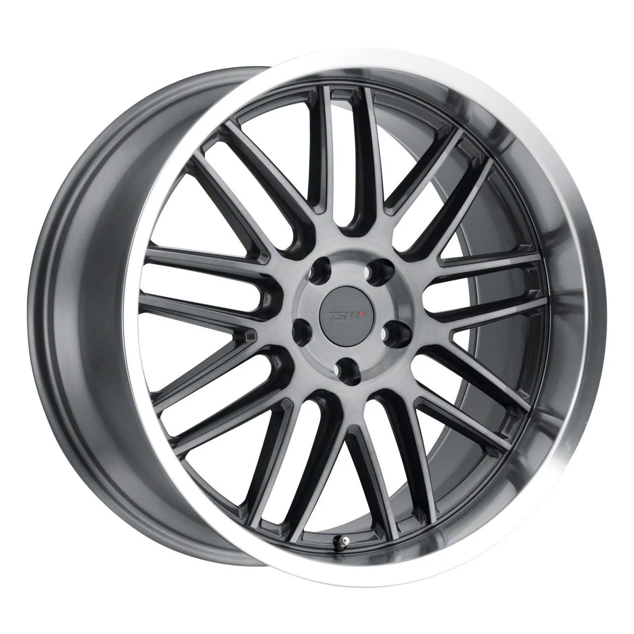 TSW Avalon Gunmetal with Machined Lip Wheel; 20x9; 20mm Offset (10-14 Mustang)