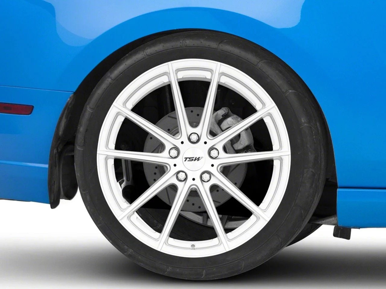 TSW Bathurst Silver Wheel; Rear Only; 20x10.5; 25mm Offset (10-14 Mustang)