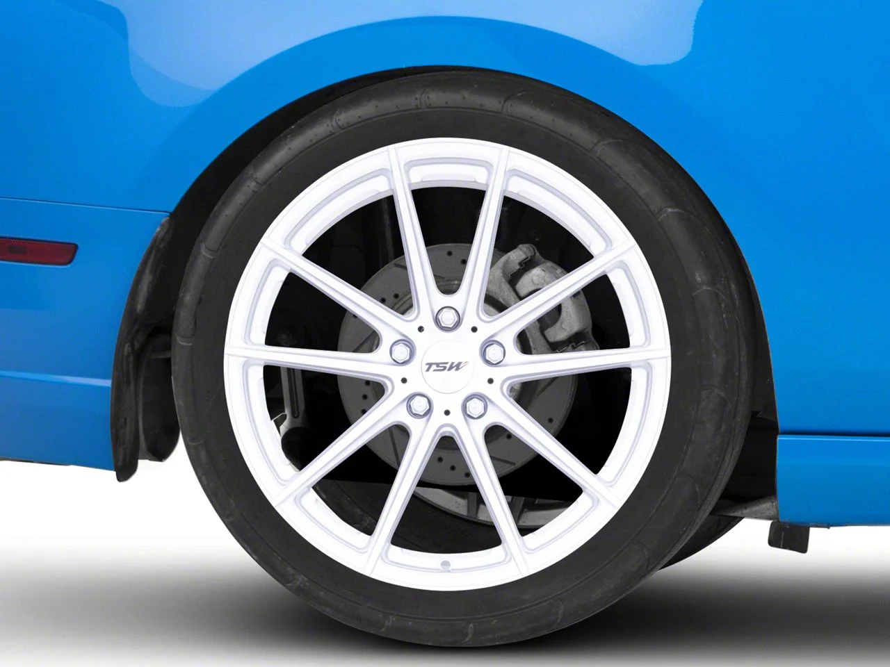 TSW Bathurst Silver Wheel; Rear Only; 20x11; 50mm Offset (10-14 Mustang)