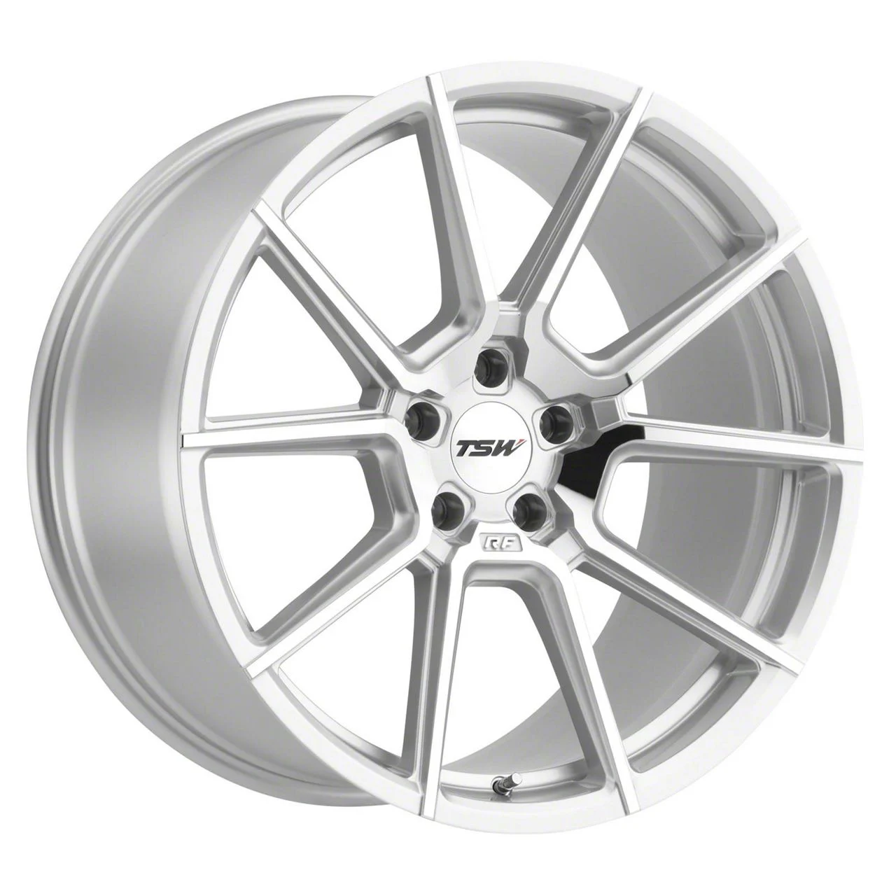 TSW Chrono Silver with Mirror Cut Face Wheel; 20x9; 20mm Offset (10-14 Mustang)