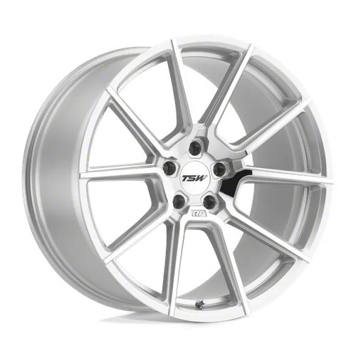 TSW Chrono Silver with Mirror Cut Face Wheel; 20x9; 30mm Offset (10-14 Mustang)
