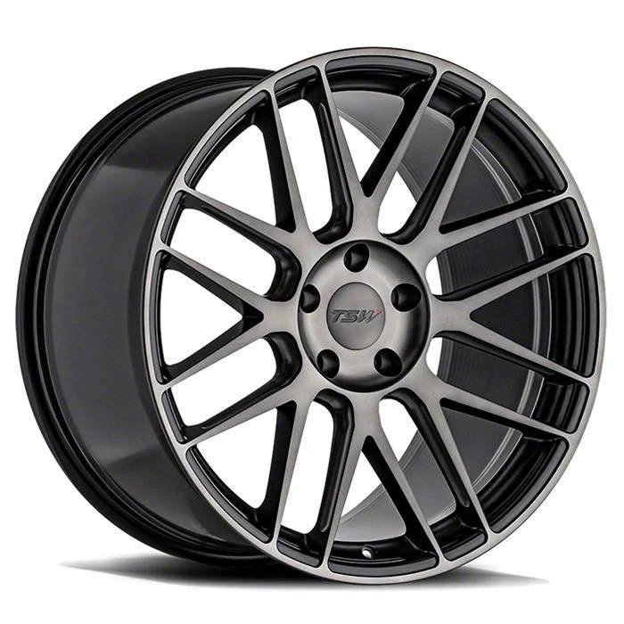 TSW Nord Semi Gloss Black Milled with Machined Dark Tint Face Wheel; 20x9; 35mm Offset (10-14 Mustang)