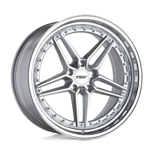 TSW Ascari Silver Wheel; 20x9; 20mm Offset (15-23 Mustang GT, EcoBoost, V6)