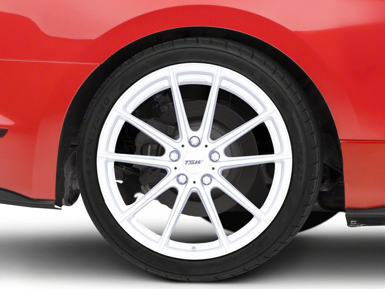 TSW Bathurst Silver Wheel; Rear Only; 20x11; 50mm Offset (15-23 Mustang GT, EcoBoost, V6)