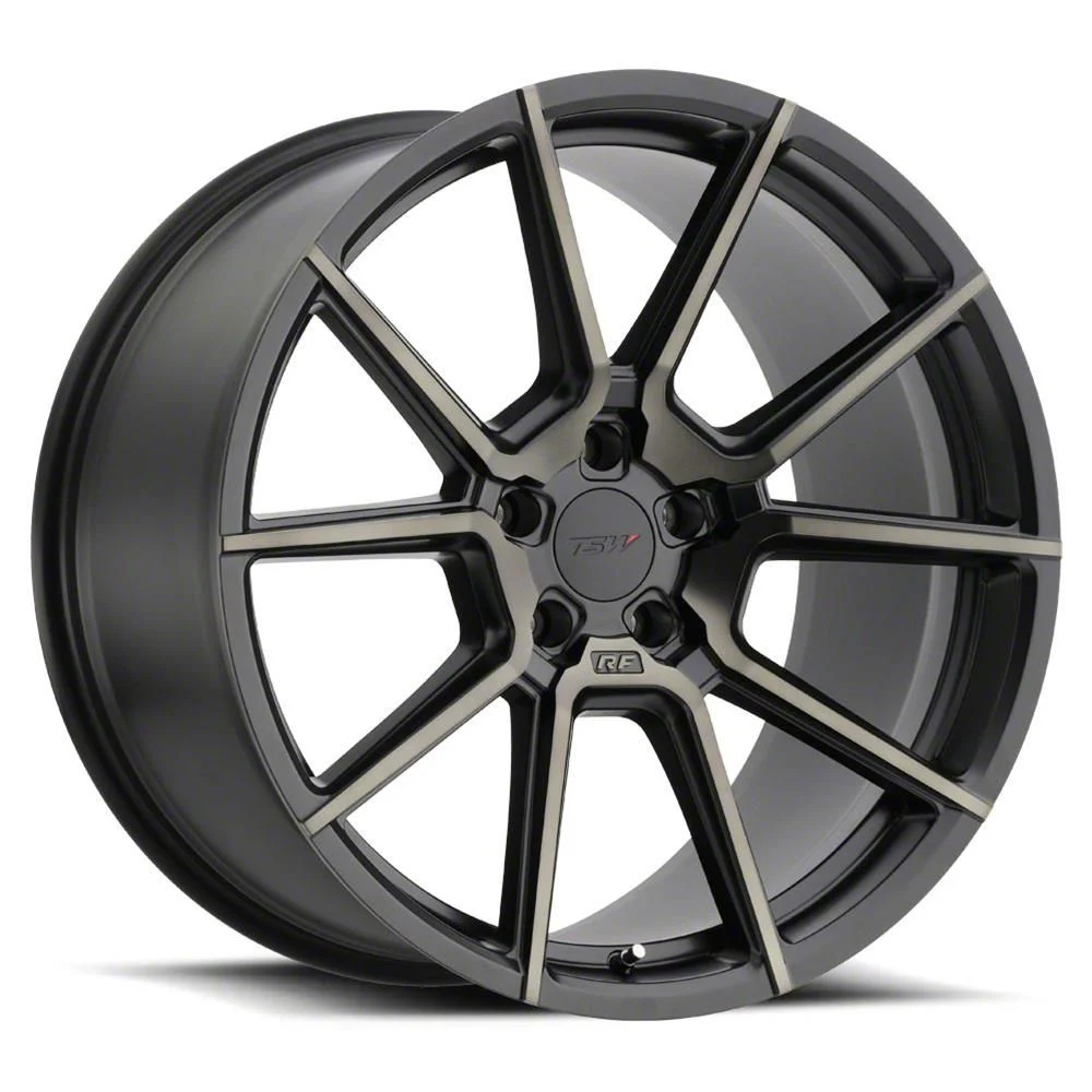 TSW Chrono Matte Black Machine and Dark Tint Wheel; 20x8.5; 40mm Offset (15-23 Mustang GT, EcoBoost, V6)