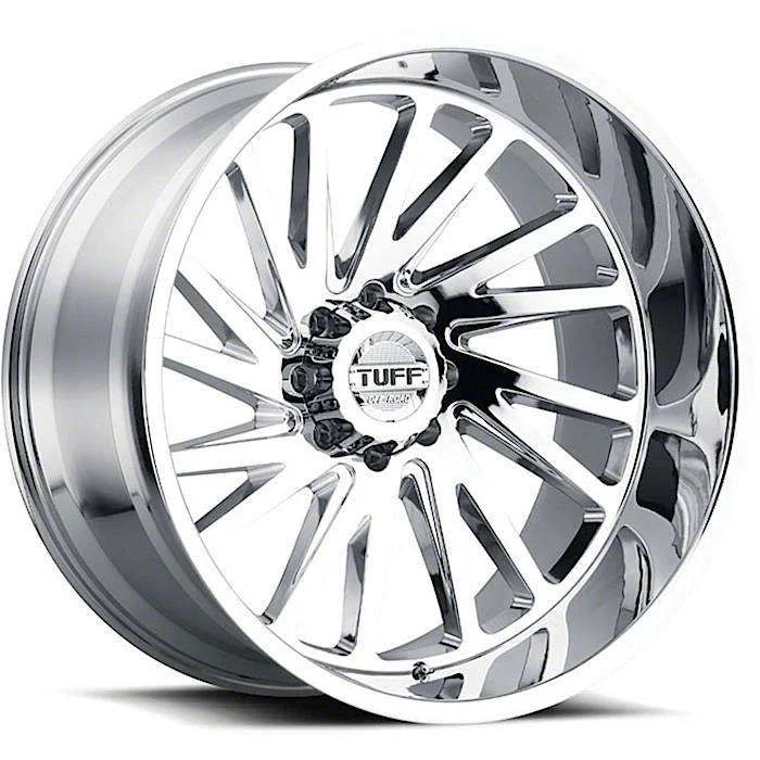 Tuff A.T. T2A True Right Directional Chrome 8-Lug Wheel; 20x12; -45mm Offset (15-19 Sierra 2500 HD)