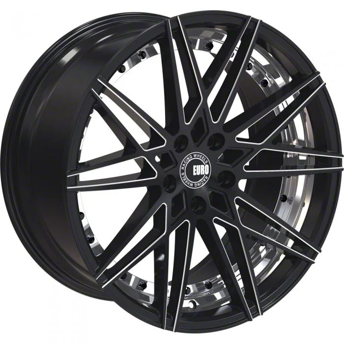TW Racing E4 Forged Gloss Black with Milled Spokes Wheel; Rear Only; 20x10; 40mm Offset (15-23 Mustang GT, EcoBoost, V6)