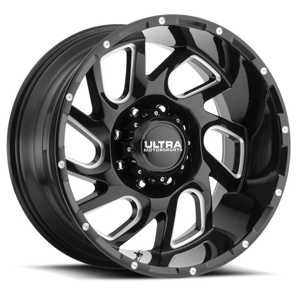 Ultra Wheels Carnage Gloss Black Milled 6-Lug Wheel; 20x9; 18mm Offset (04-08 F-150)