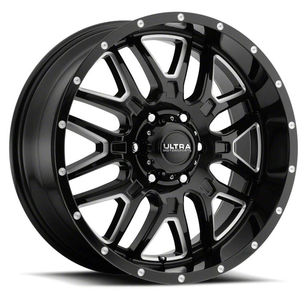 Ultra Wheels Hunter Gloss Black Milled 6-Lug Wheel; 20x10; -25mm Offset (04-08 F-150)
