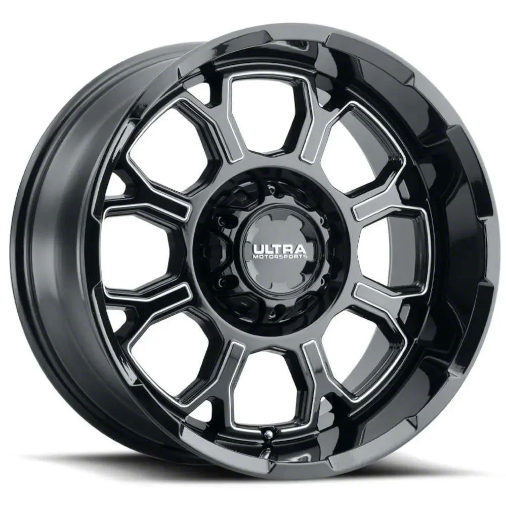 Ultra Wheels Commander Gloss Black Milled 6-Lug Wheel; 17x9; 18mm Offset (21-26 F-150)