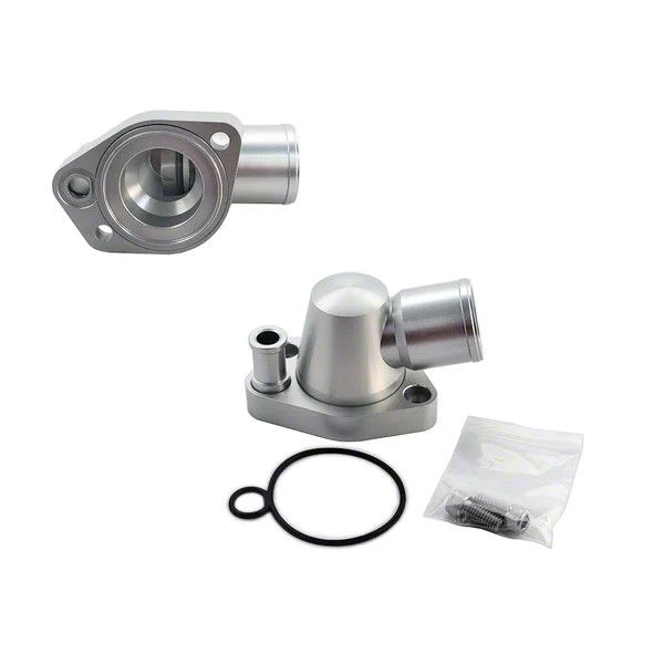 Billet Tapped Water Neck; Black (06-14 5.7L HEMI, 6.1L HEMI Charger)