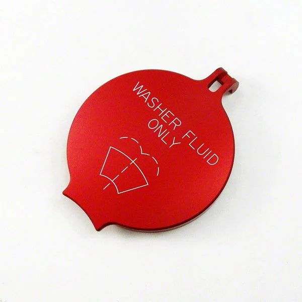 Windshield Washer Engraved Fluid Cap; Red (06-10 Charger)
