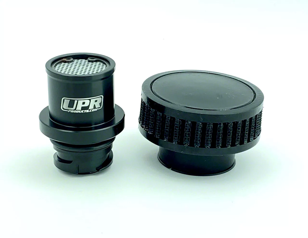 Baffled Billet One-Way Valve Cover Crankcase Breather Kit (18-26 Mustang GT, Dark Horse)