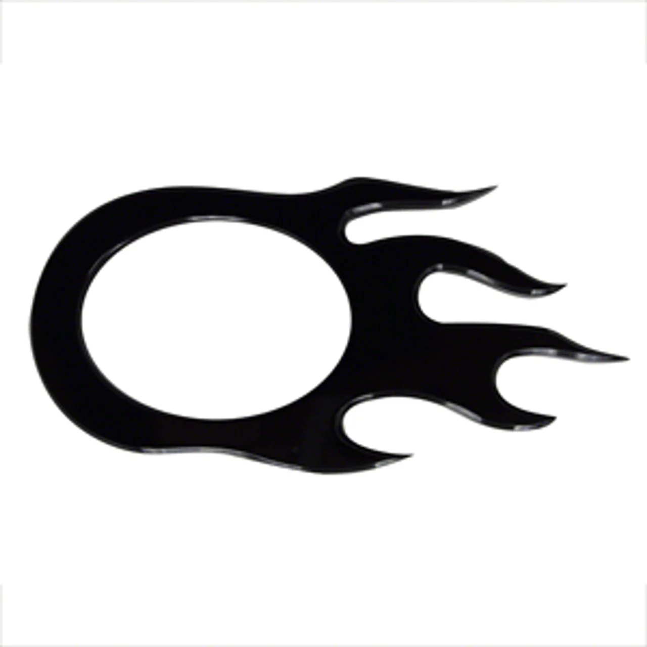 Billet Flame Antenna Surround; Black (05-09 Mustang)