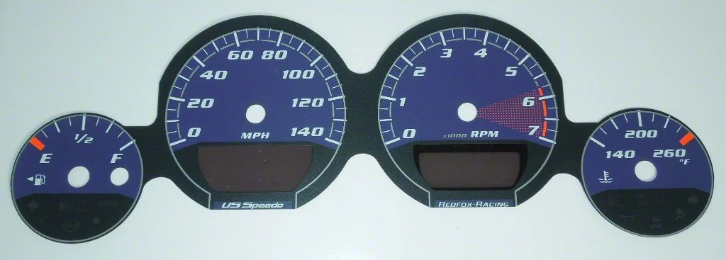 US Speedo Daytona Edition Gauge Face; 140 MPH; Purple (08-09 Challenger)